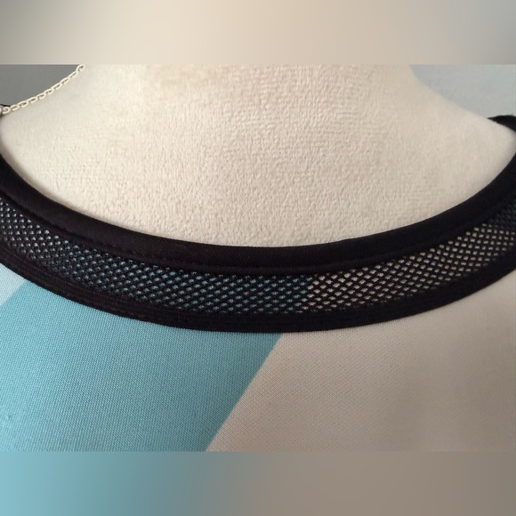 EUC Tahari ASL Geometric Mini Dress in Orange, Blue & Red Size 2 - Picture 7 of 12